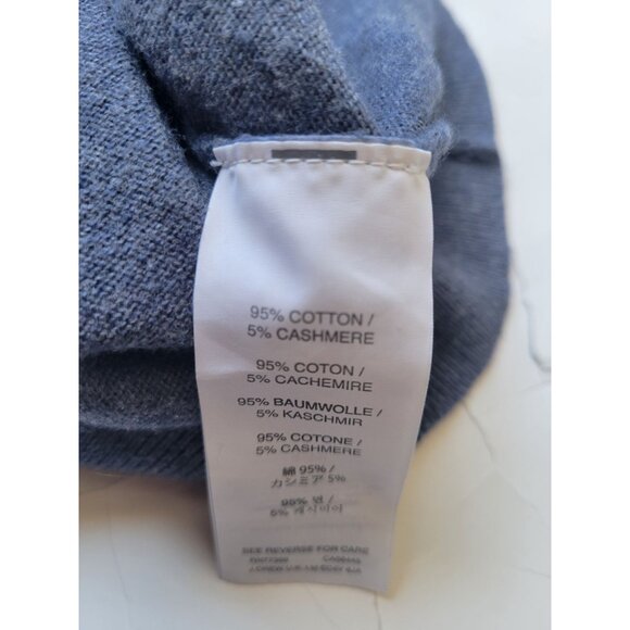 J Crew Blue Cashmere Crew Neck Long Sleeve Sweater Size L Preppy Office Wear - Picture 9 of 9